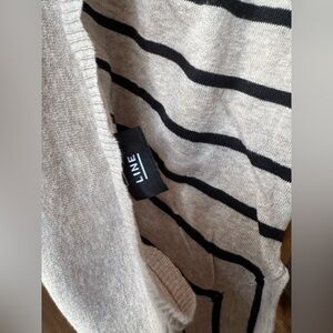 LINE Striped knit midi dress